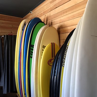 Second hand surfboards and wetsuits. Visit us or send a message for bargain opportunities.