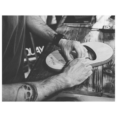 Finishing touch : Made in England labels on our handplanes