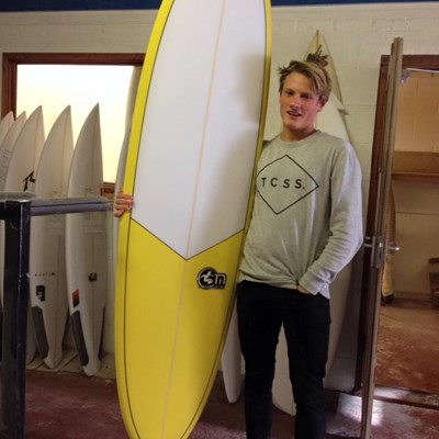 Max Lawrence came and picked up his Ocean Magic hybrid board today!