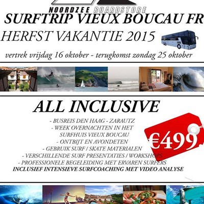 Noordzee Boardstore organiseert wederom een junior week in de herfst vakantie ism Surfblend. Zo gaan we dit jaar naar Vieux-Boucau. Schrijf je snel in door langs te komen in de winkel of stuur een mail!