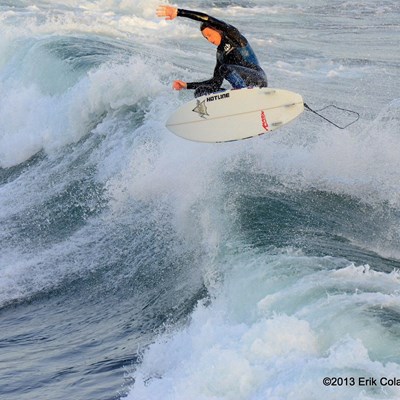 Chris Sanders Punting one at The Lane on his new board!
