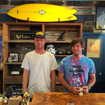 The adopted Sons of Surfy Surfy are in charge today. Stop by and buy things and make sure they are working and not just looking at their phones. #surfylabor