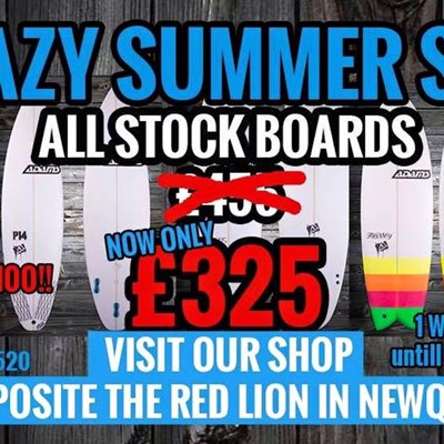 **Sale ends tomorrow**           **Be quick**      All stock boards £325