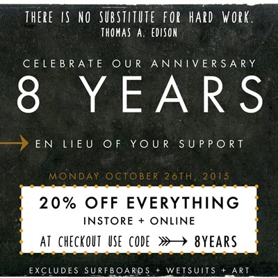 Can't believe it's been 8 years! Thanks for the support and love.