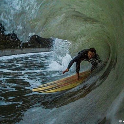 South coast barrel! Photo by Will Doyle!