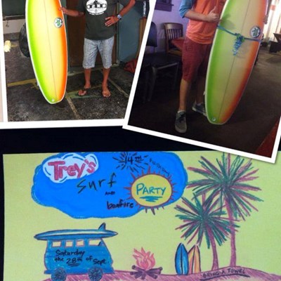 Custom board just in time for this little ripper's birthday!