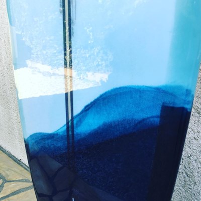 Wave transition 🌊💦 #longboard #single #polish #brillant #resinwork #resinart #blue
