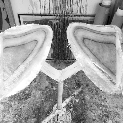 Twin fins / wood fins #twin #wood #fins #resin #workshop #blackandwhite #fish #job