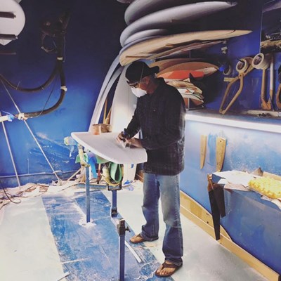 Standard MM shaping attire #slippas #surfboardsbymattmoore #rincondesigns #customsurfboards #carpinteria #rincon #winterswells
